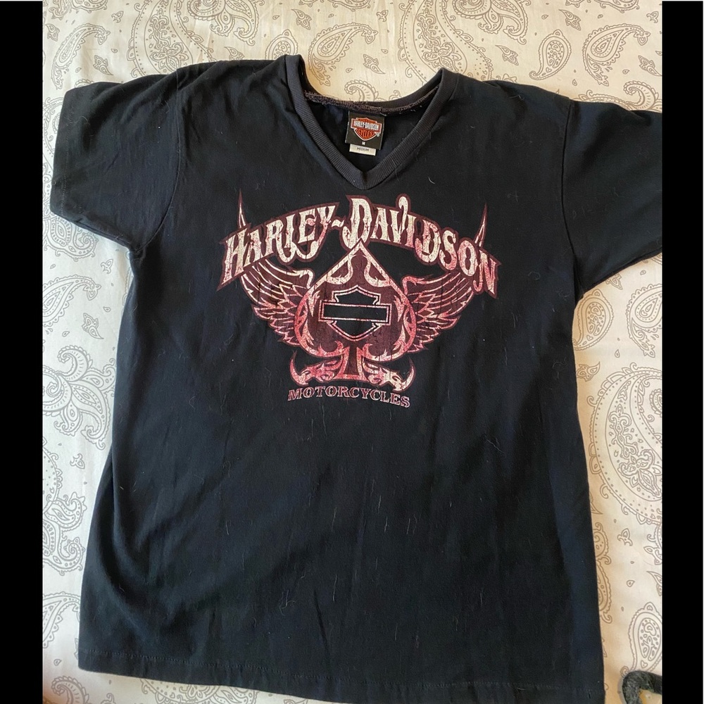 Men v neck Harley t shirt
